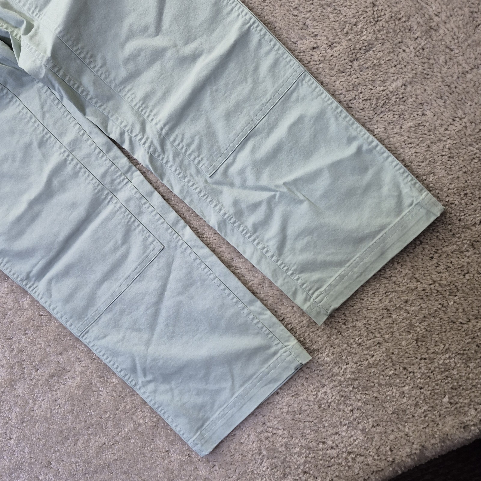 Stio Rivet Cord Twill Carpenter Pants Womens 10 Green Double Knee Outdoor
