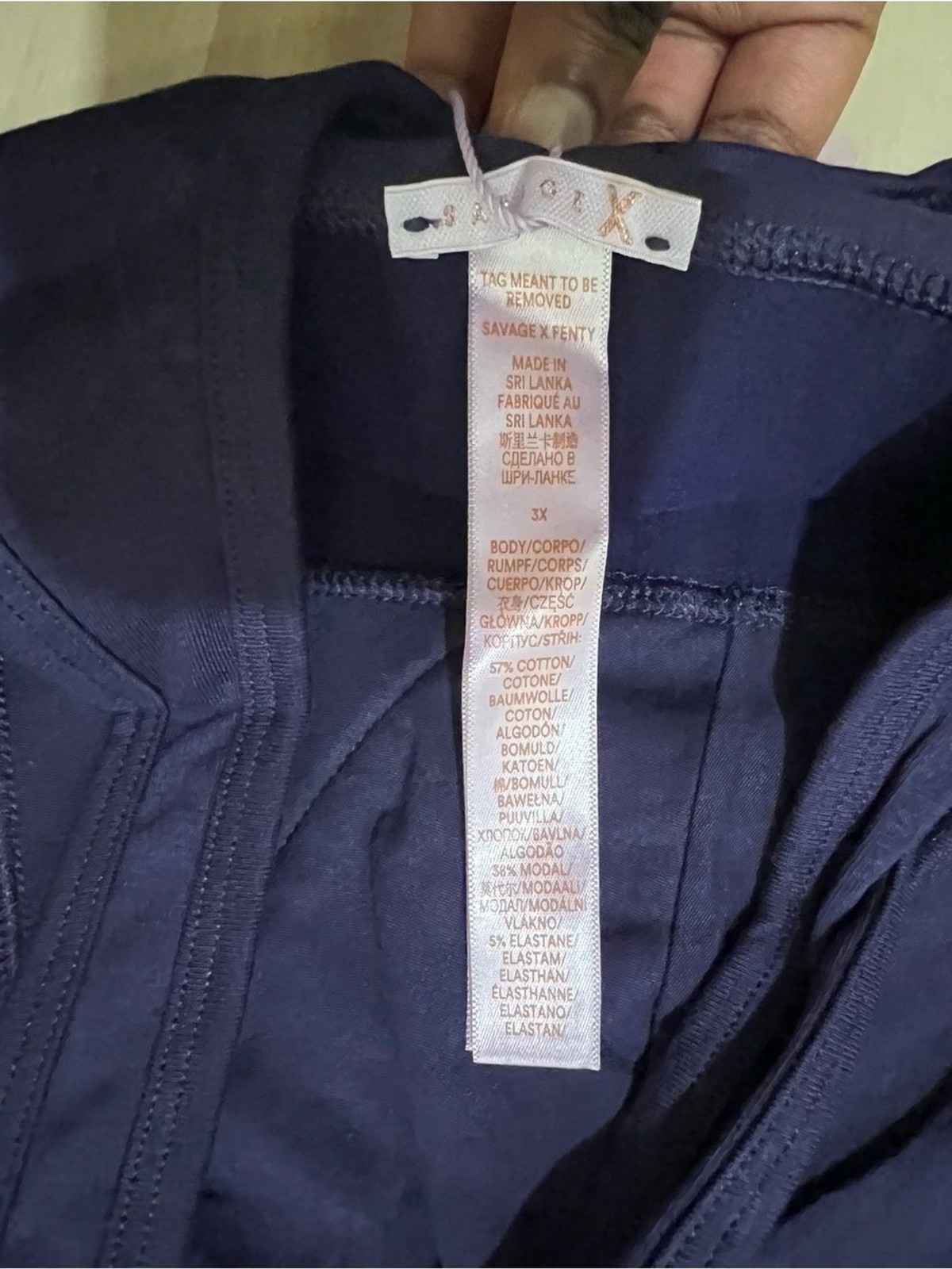 Savage X Fenty NWT Plus Women 3X Vaporwave Forever Savage Bralette in Navy Blue