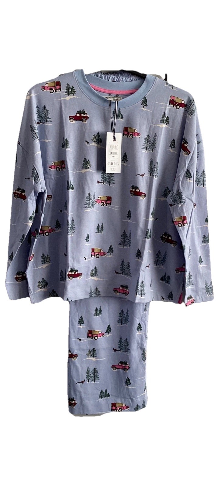 JOULES LYLA PJ 4×4 Blue Pyjamas Size M (UK12/14) BNWT RRP£42