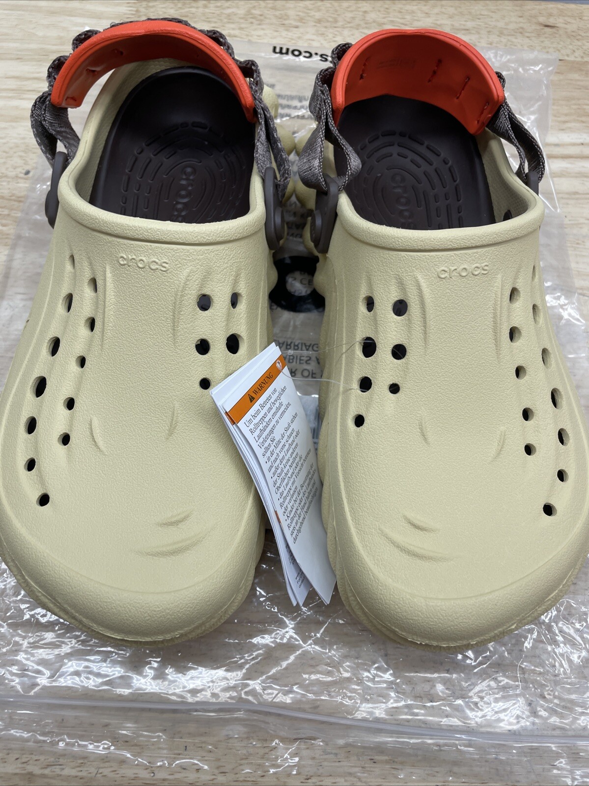 Crocs Echo Clog Sesame Unisex Slip On Comfort 207937-0HX New Multiple Sizes