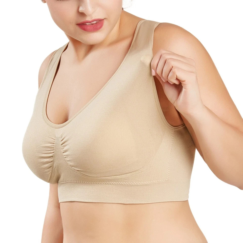 3Pack Wireless Underwear Sports Bras For Women Yoga Sleep Bra Seamless Bralette
