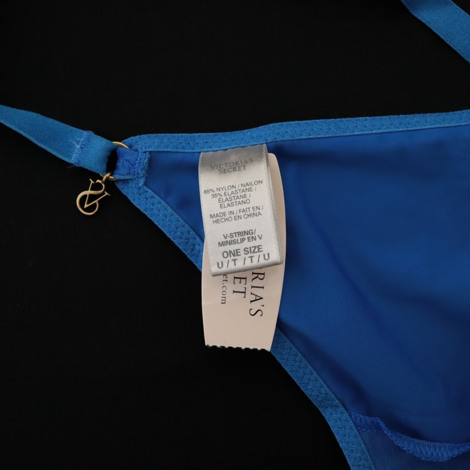 NEW Victoria’s Secret VTG Satin Charm V-String Thong Panty ONE SIZE O/S