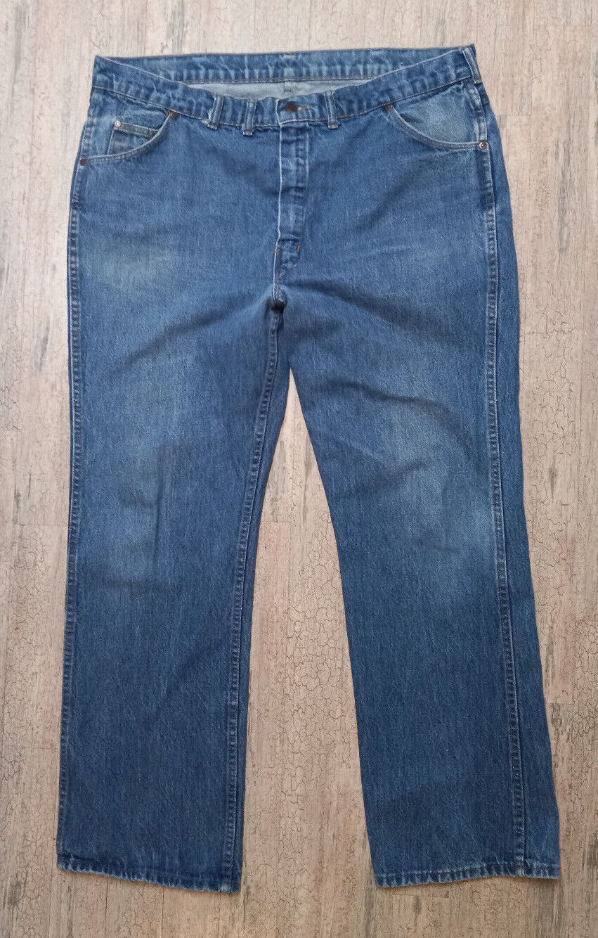 Vintage Tour De France 42 x 33 Denim Jeans Medium Wash Blue Zipper 80s 90s