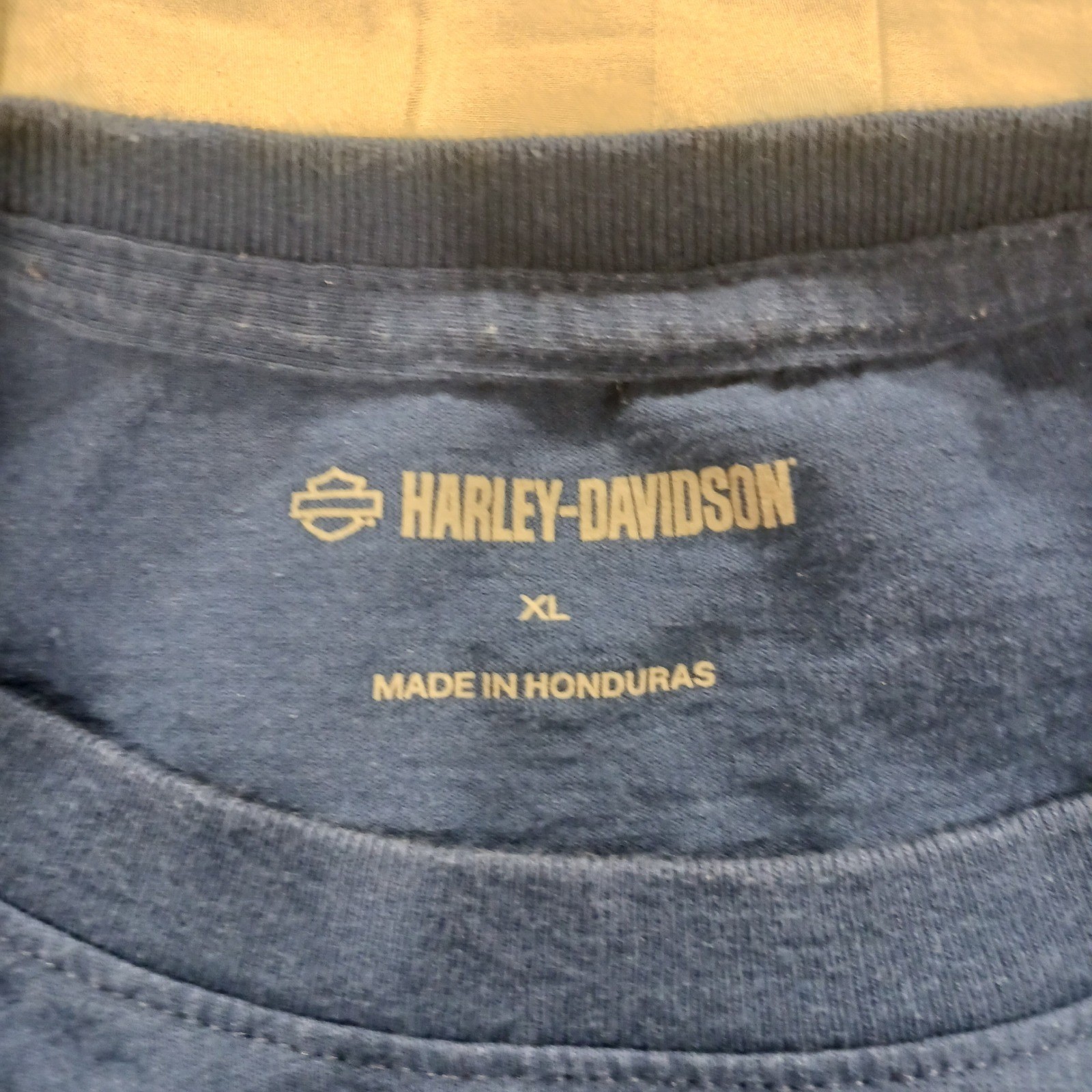 Harley Davidson Orlando Florida T-Shirt Mens XL Blue Eagle Biker Graphic Tee Y2K