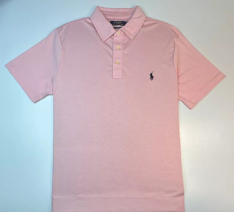 Polo Ralph Lauren Men Custom Slim Fit Mesh Cotton Short Sleeve