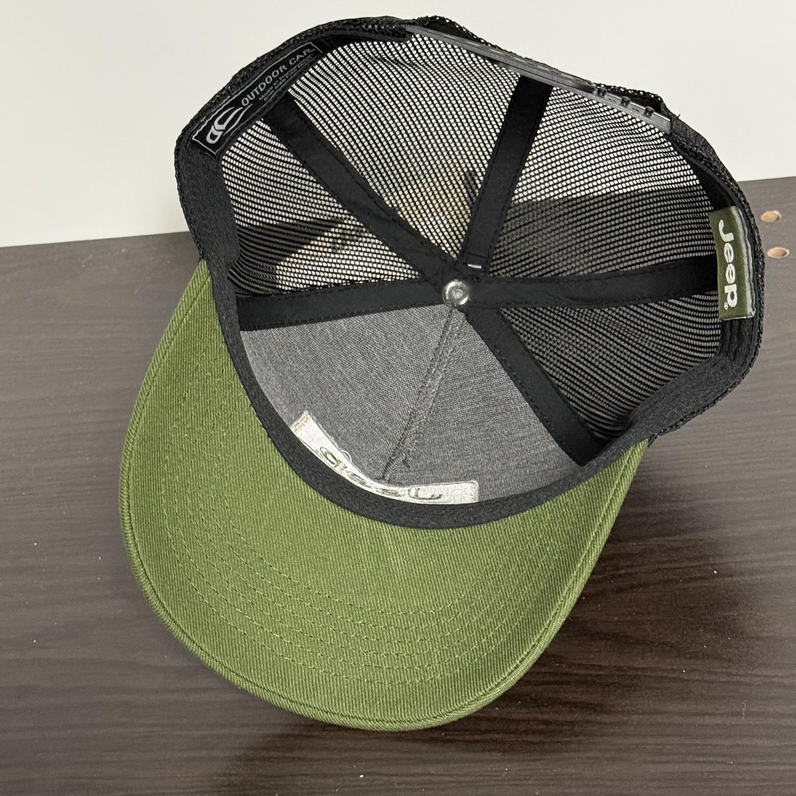 Jeep Grill Snapback Hat Green/Black Duck on Side Adult Adjustable Cap NEW!