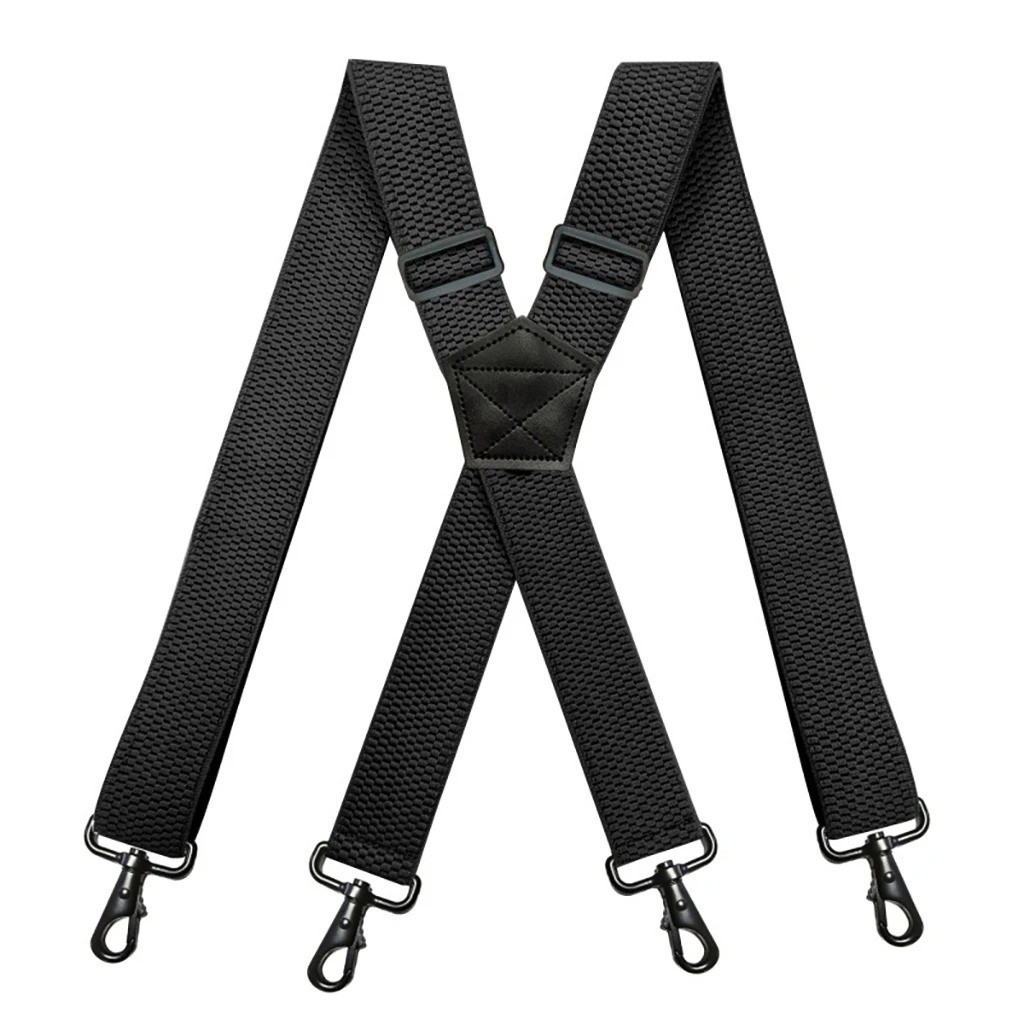 Heavy Duty Elastic Suspenders for Men Trouser Pants Braces Strap Work Belt