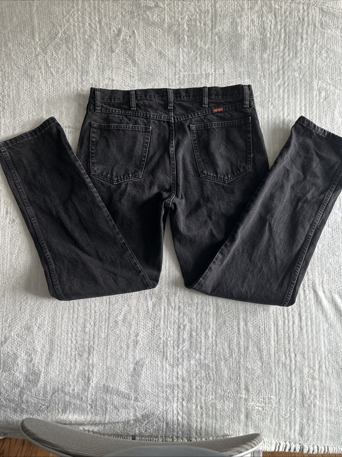 Rustler Men’s and Big Men’s Relaxed Fit Jeans Black, 35 X 34