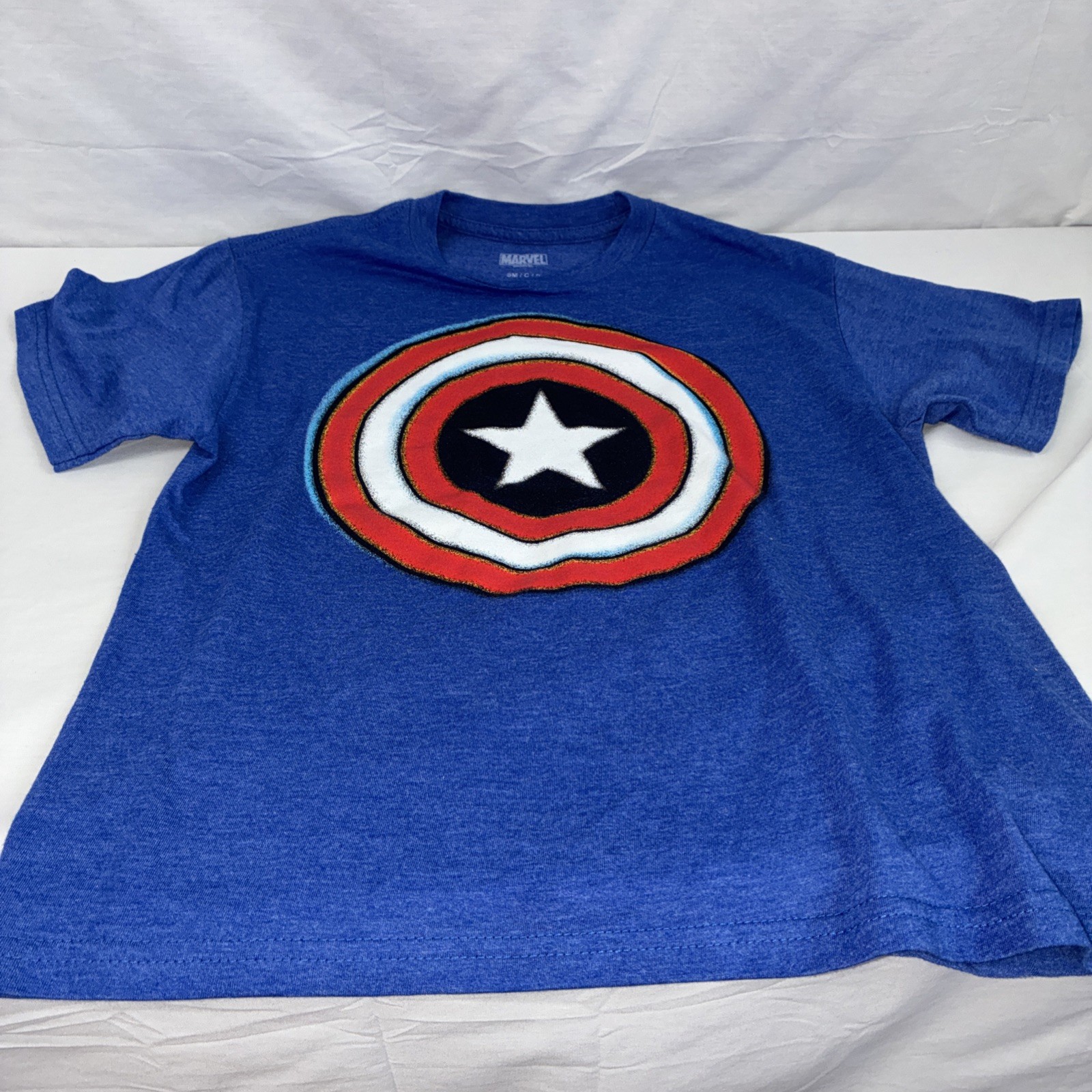 Marvel T-shirt l Women Small l Blue l Captain America Logo l PRE-OWNED GOOD