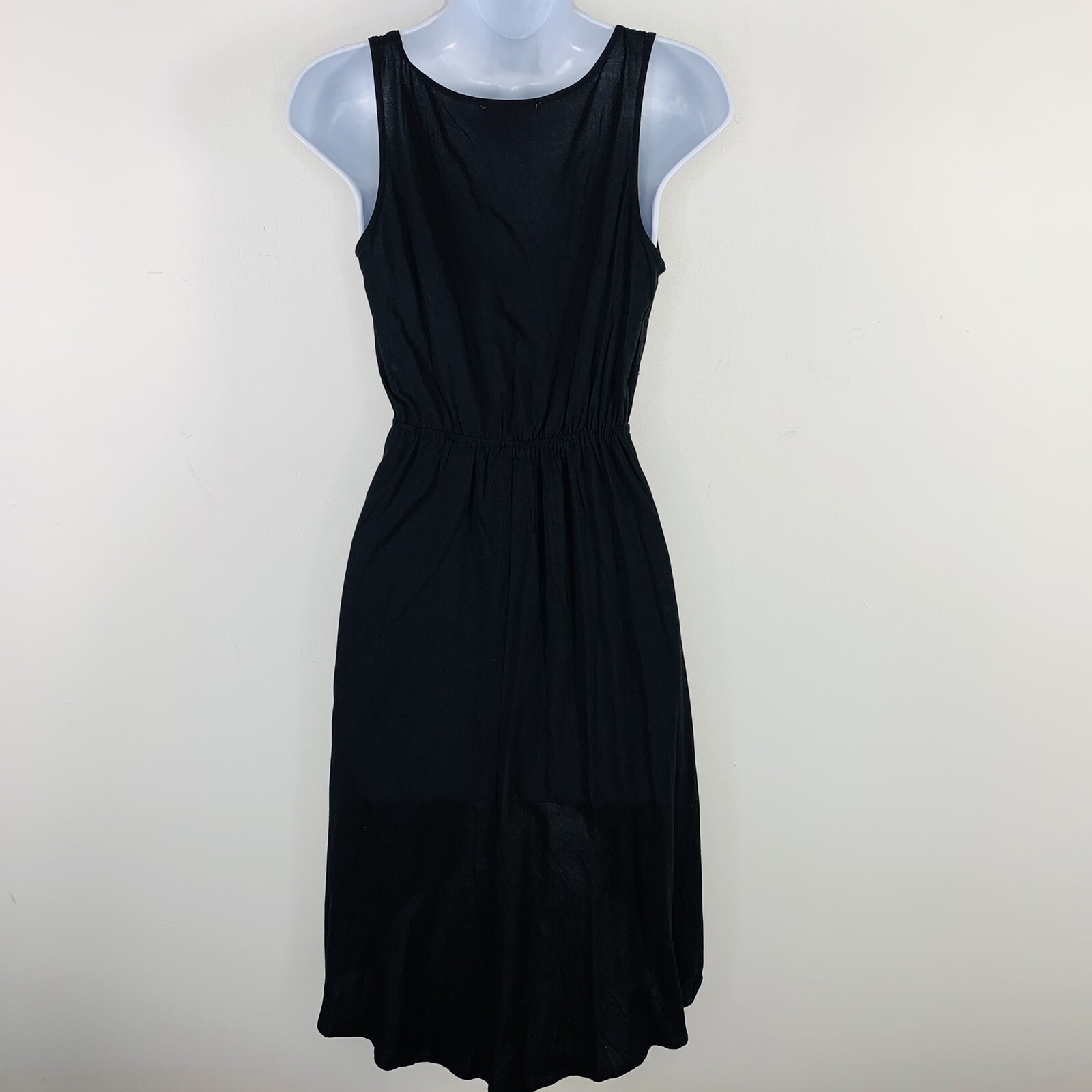 Active Brand Dress sz S Black Elastic Waist Modern Minimalist Casual Glam