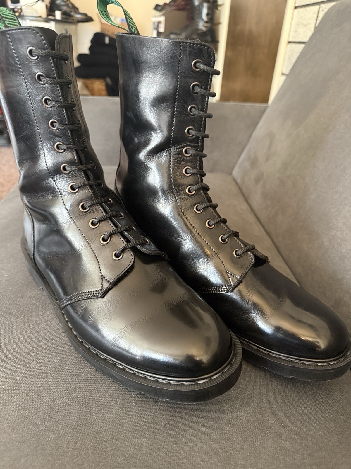 Solovair Greasy Black Astronaut boot. US 13 UK 12. EU 47 !See description!