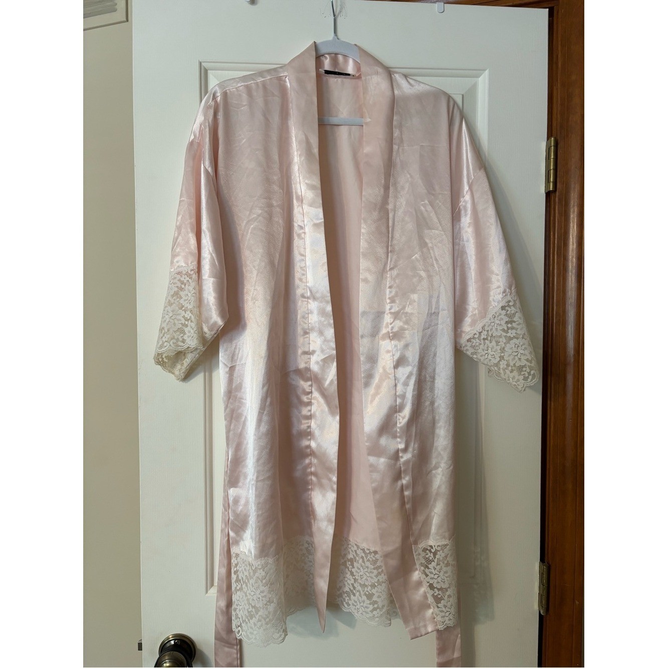 Dior Pink Satin Lace Robe