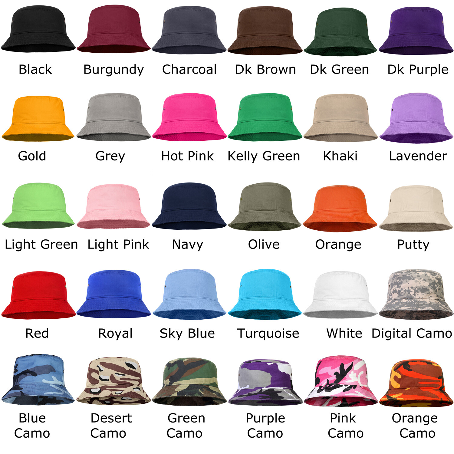 Bucket Hat for Men Women Unisex Cotton Packable Foldable Travel Beach Picnic Hat