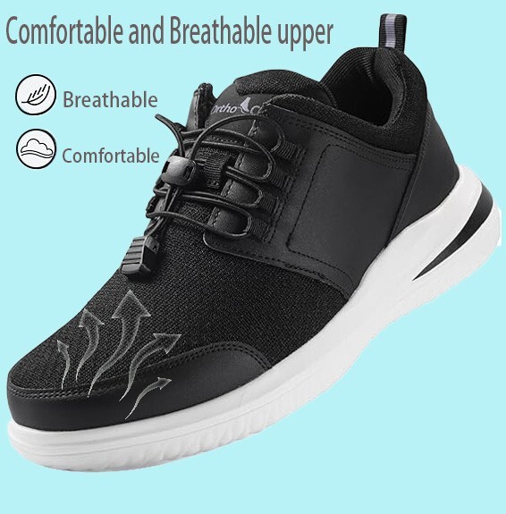 Men’s Walking Shoes Diabetic Swollen Feet Arch Support Plantar Fasciitis Shoes