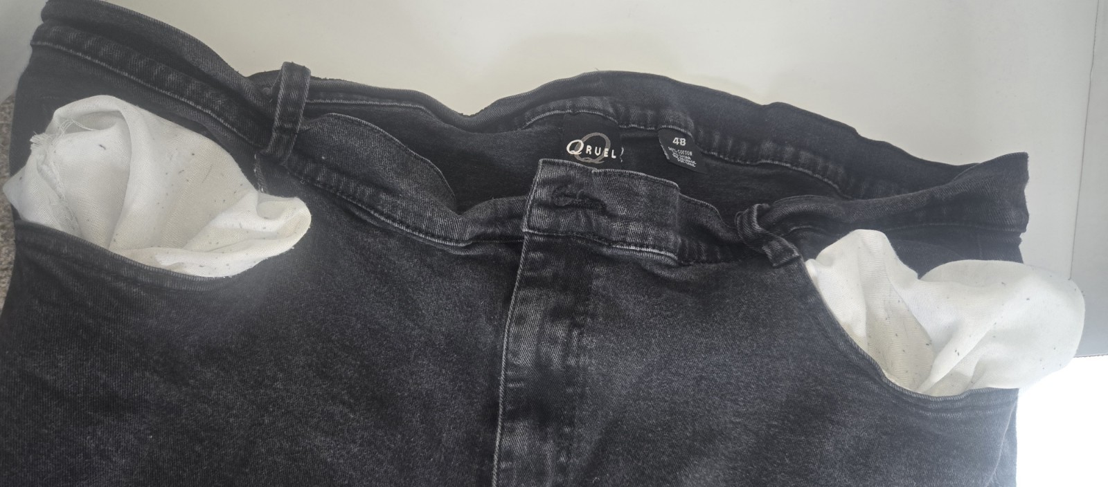Mens size 48 faded black denim jeans.