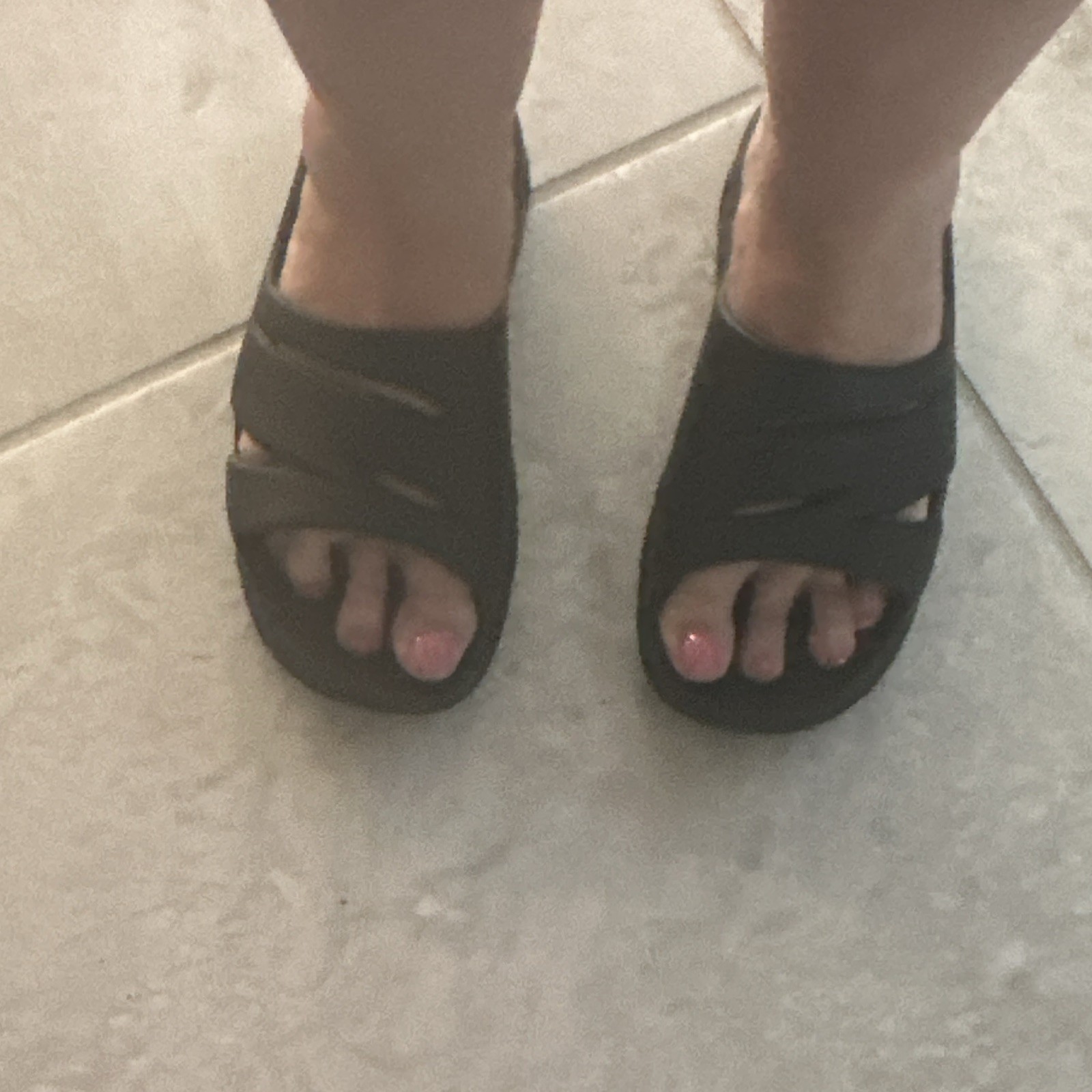 Avia Black Slide Sandals Open Toe Slip On Rubber Upper Unisex US 11 M