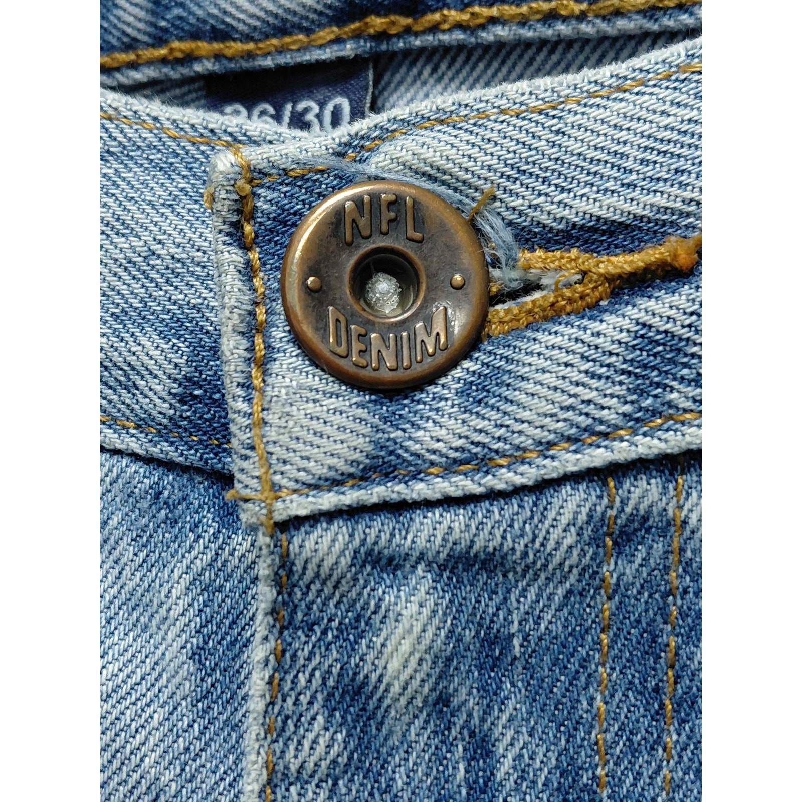 NFL Gridiron Classic Denim Jeans Light Wash Mid (10-12 in) Men Size 36×30