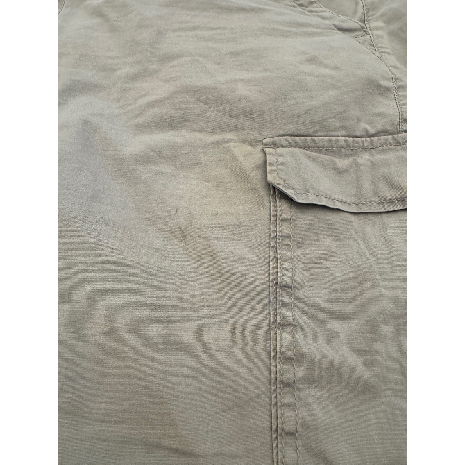 Apt 9 Premier Flex Mens Cargo Shorts Light Gray Size 40 Stretch Cotton Blend