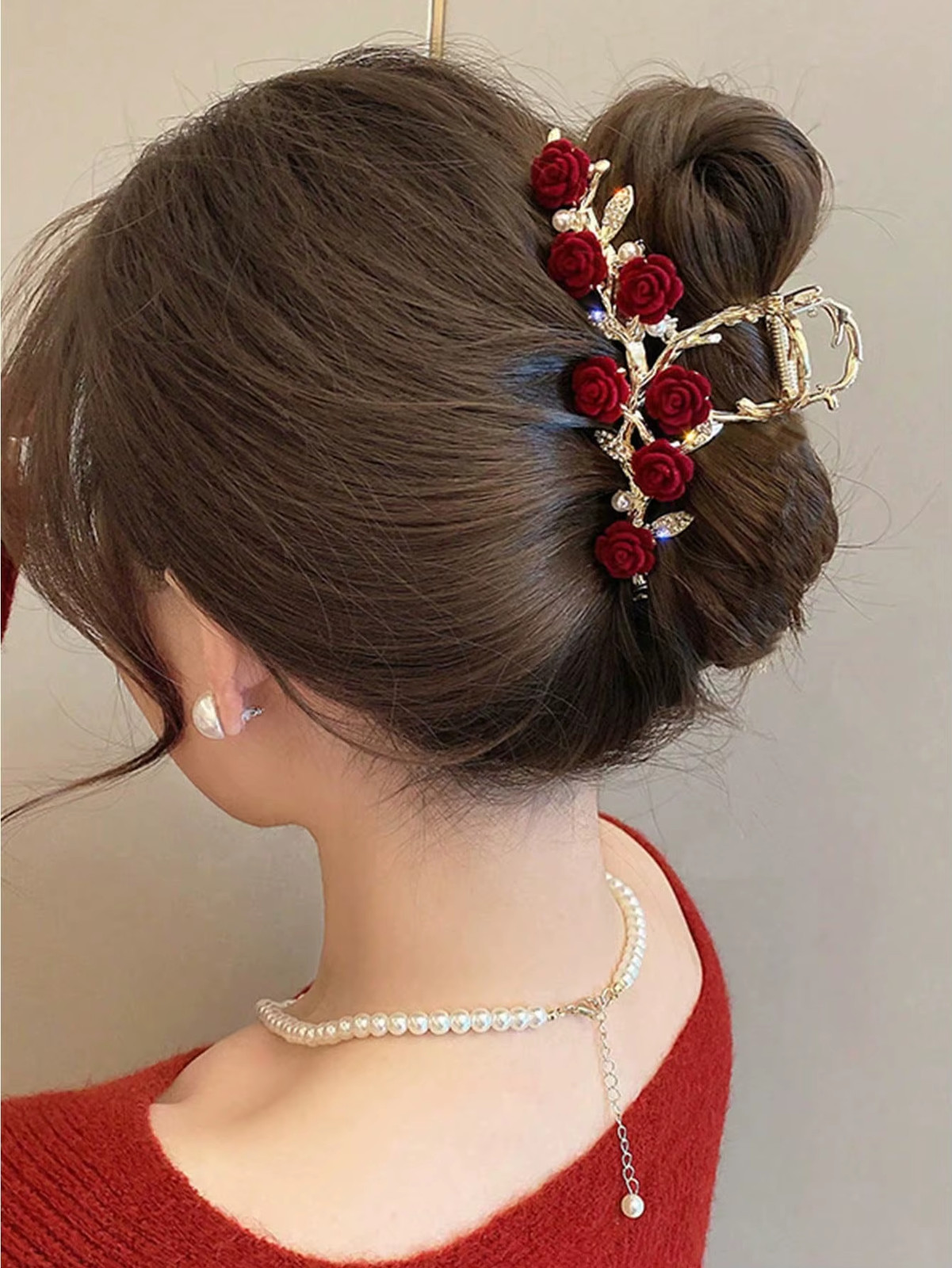 1Pcs Fashion Antique Roses Hair Claws for Women Hair Accessories