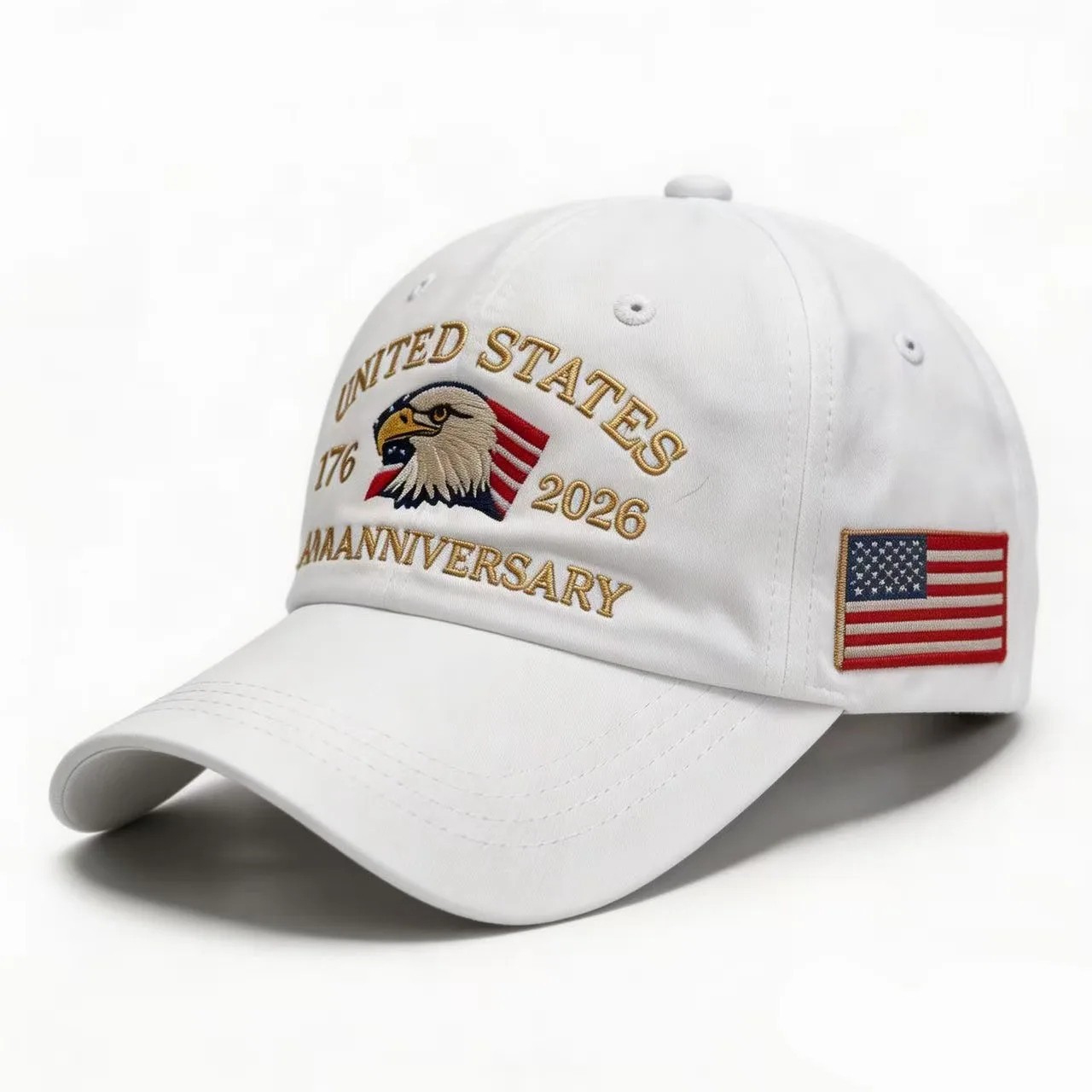 Patriotic USA 250th Anniversary 1776‑2026 Eagle Adjustable Cap