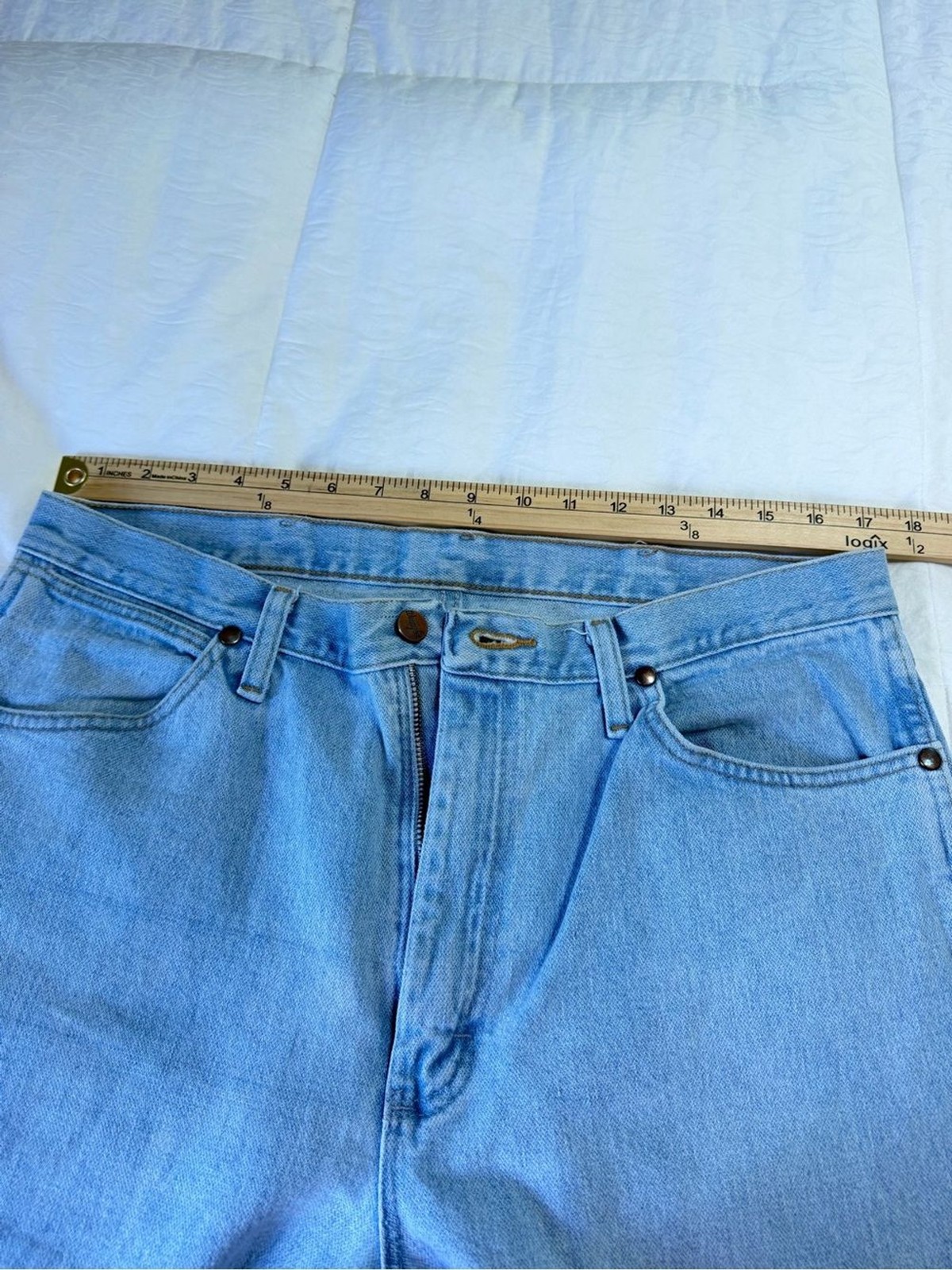 Wrangler 1013MWZGH Jeans Mens 34×36 Light Wash Regular Fit Western Cowboy Denim