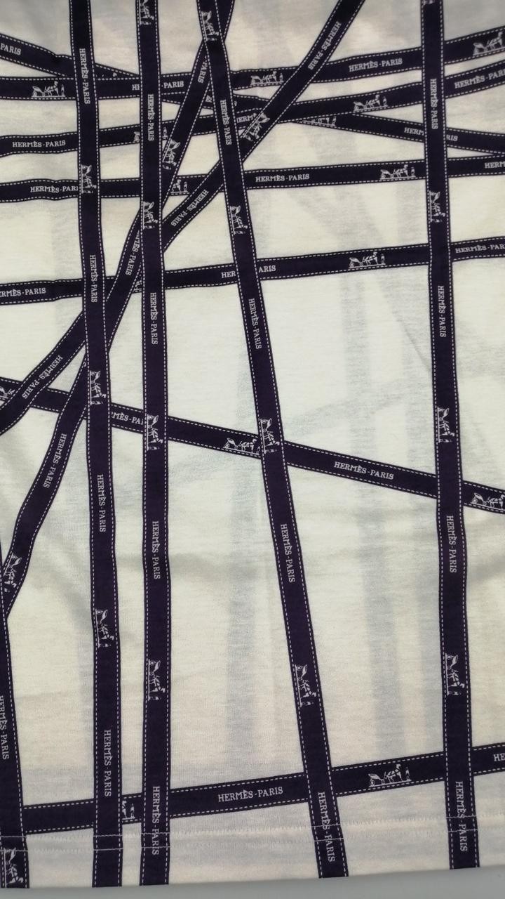 Hermes ME Cotton T-Shirt Top, Size M, 24cm Sleeve, 38in Length