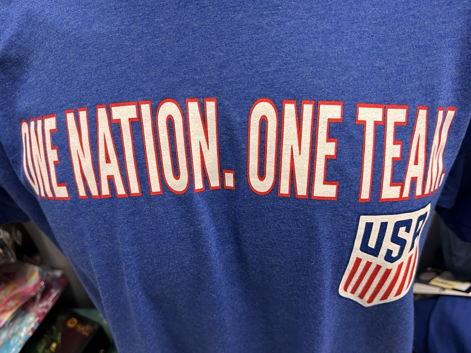 Team USA One Nation One Team T-Shirt Blue Sizes SOCCER SHIRT NEW WITH TAGS