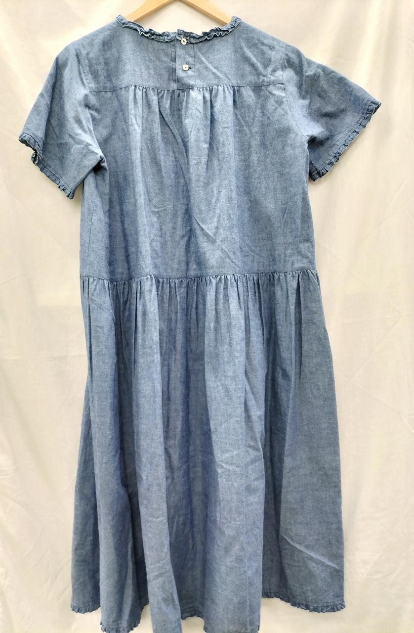 Pink House Denim Dress, Women’s Casual,Size M, 42″ Length, 20″ Bust
