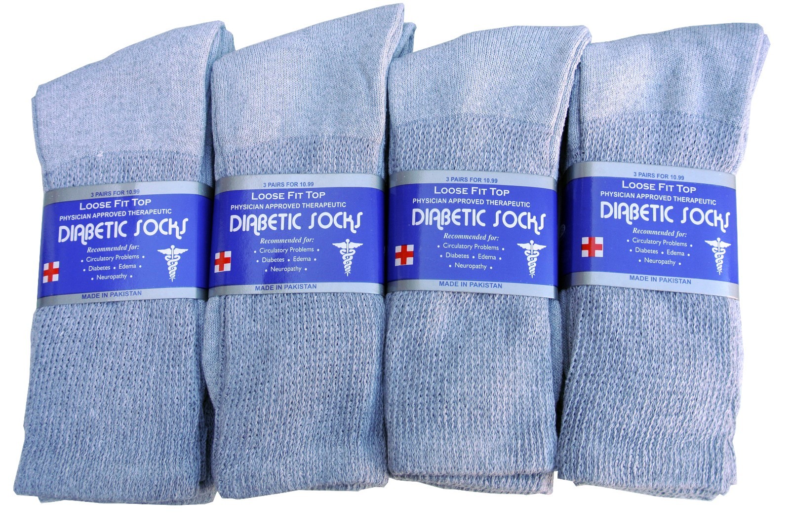 3, 6, or 12 Pairs Diabetic CREW circulatory Socks Health Men’s Cotton ALL SIZE