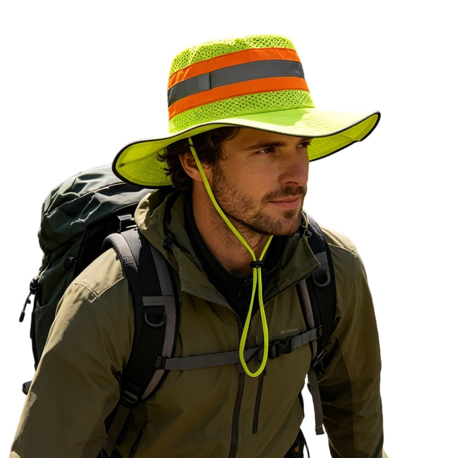 Wide Brim Sun Hat UV Protection Bucket Cap For Hiking Camping Fishing Safari Men