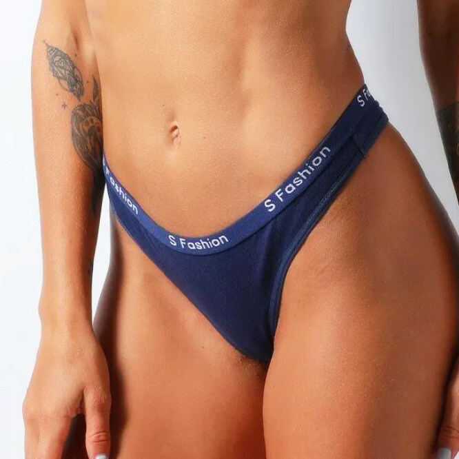 5 Pack Lot Sexy Womens Cotton Panties Thongs G-String Bikini Underwear Brief Set