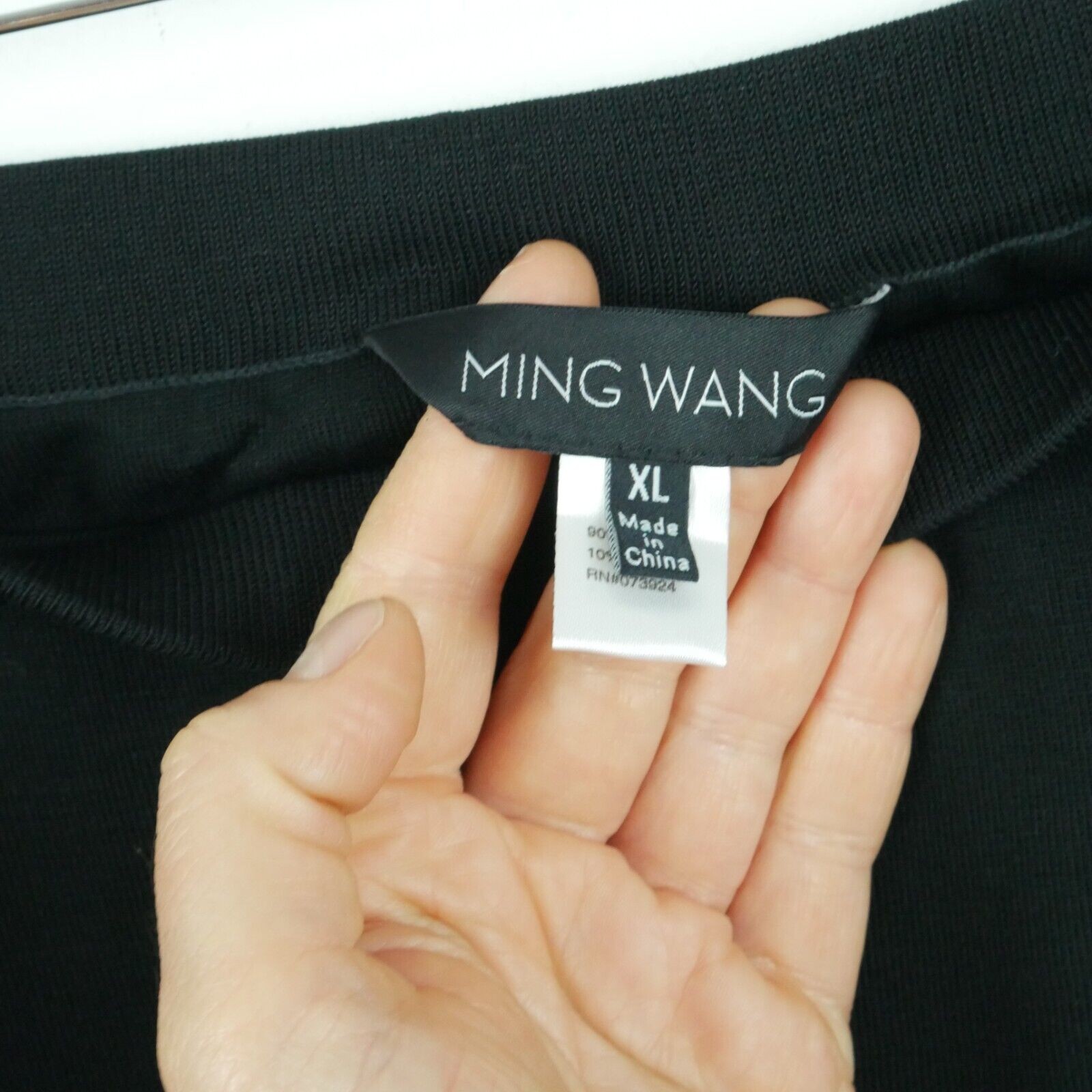 Ming Wang XL Skirt Black Knit Pleated Office Career Capsule Minimal Classic New