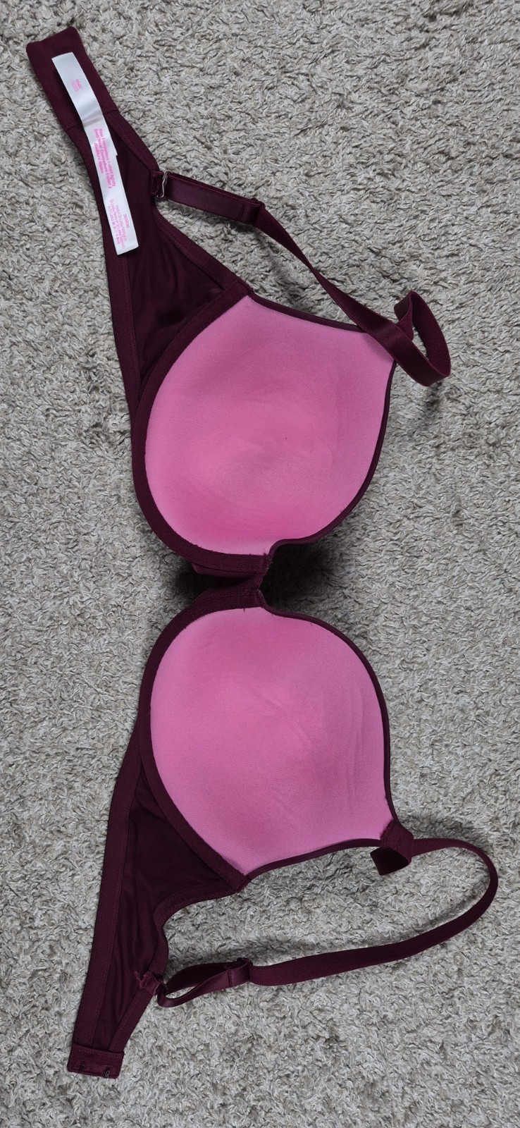 Pink Victorias Secret Wear Everywhere Tshirt Lightly Linend Bra Womens 36D