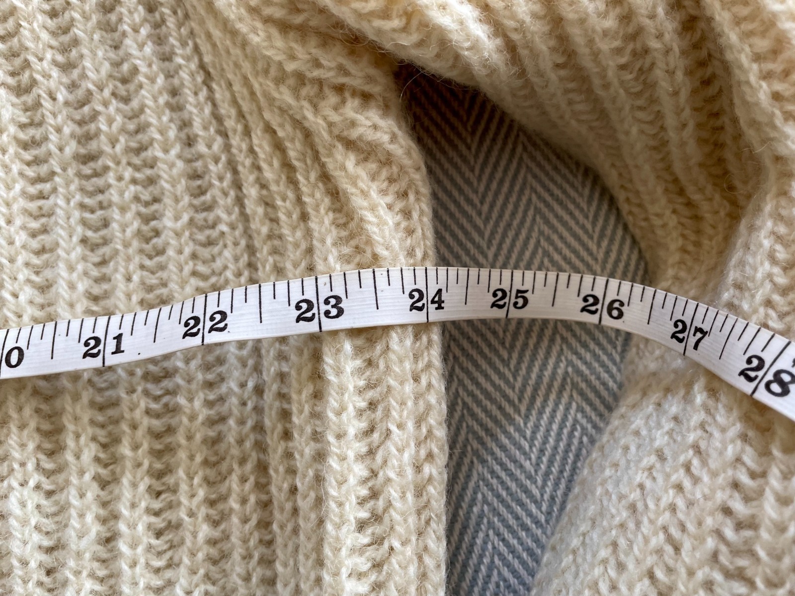 Vintage Peter Storm Fisherman Wool Knit Sweater Ecru Great Britain Mock Neck, M