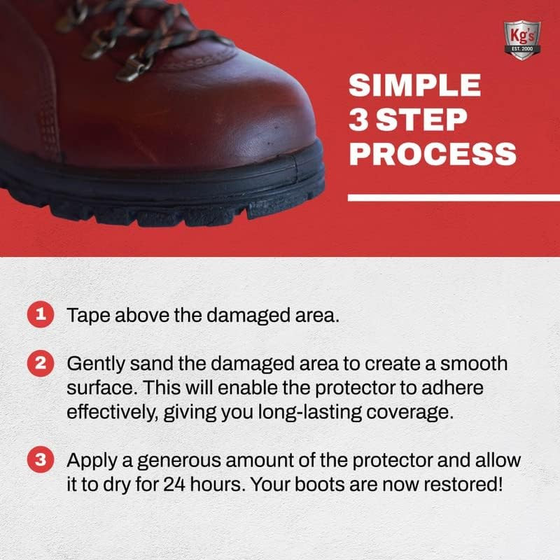 Kg’S Boot Guard Brush on Toe Protection – Brush on Liquid for Tough, Long-Lastin