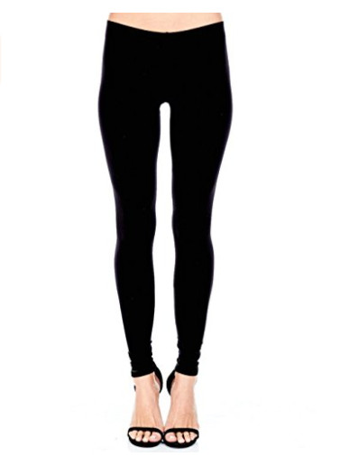 Plain Basic Solid Cotton Ankle Length Long Full Leggings Junior & Plus Size S-3X