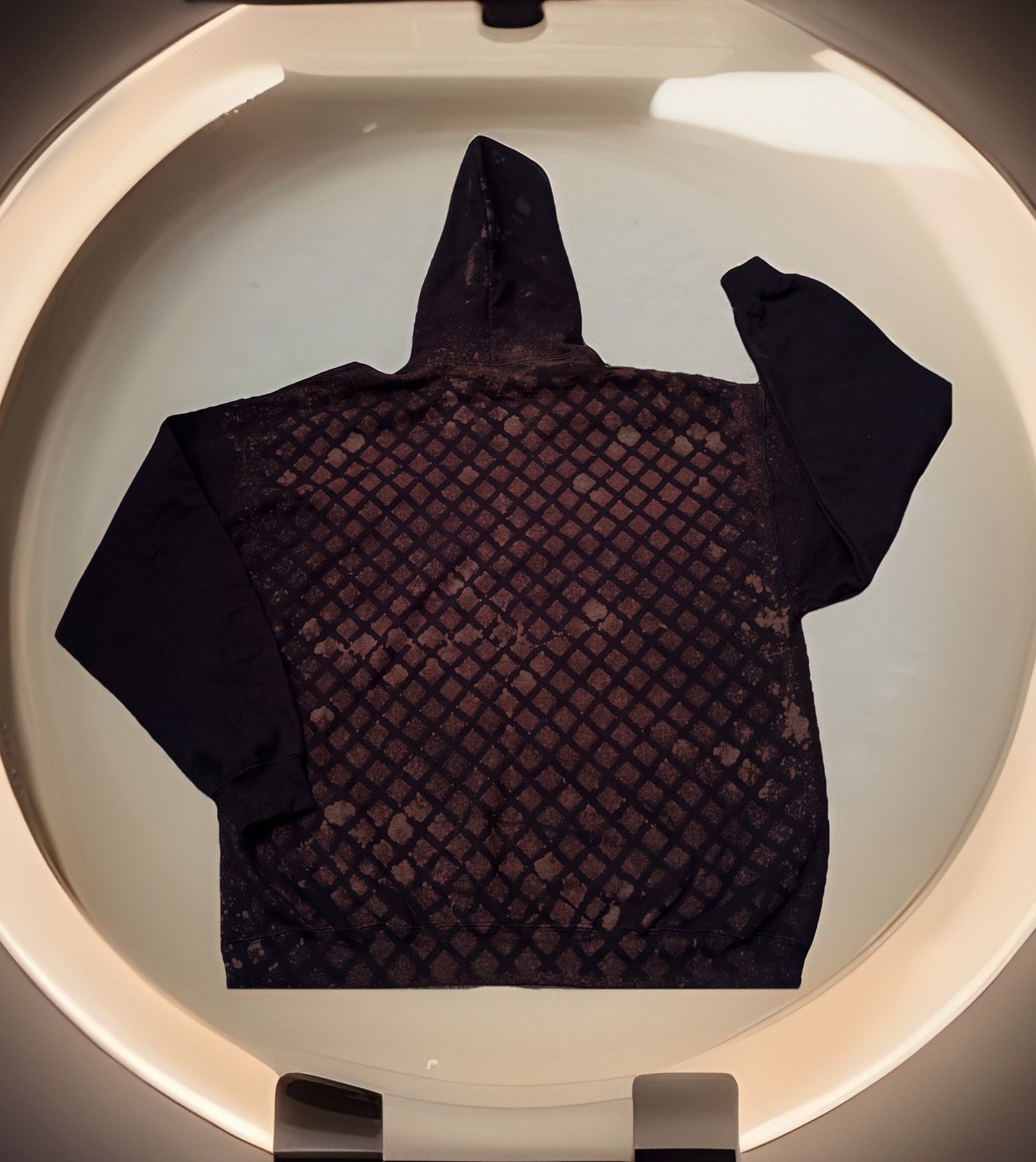 NWT Love Money Black Brown Waffle Back Hoodie XL
