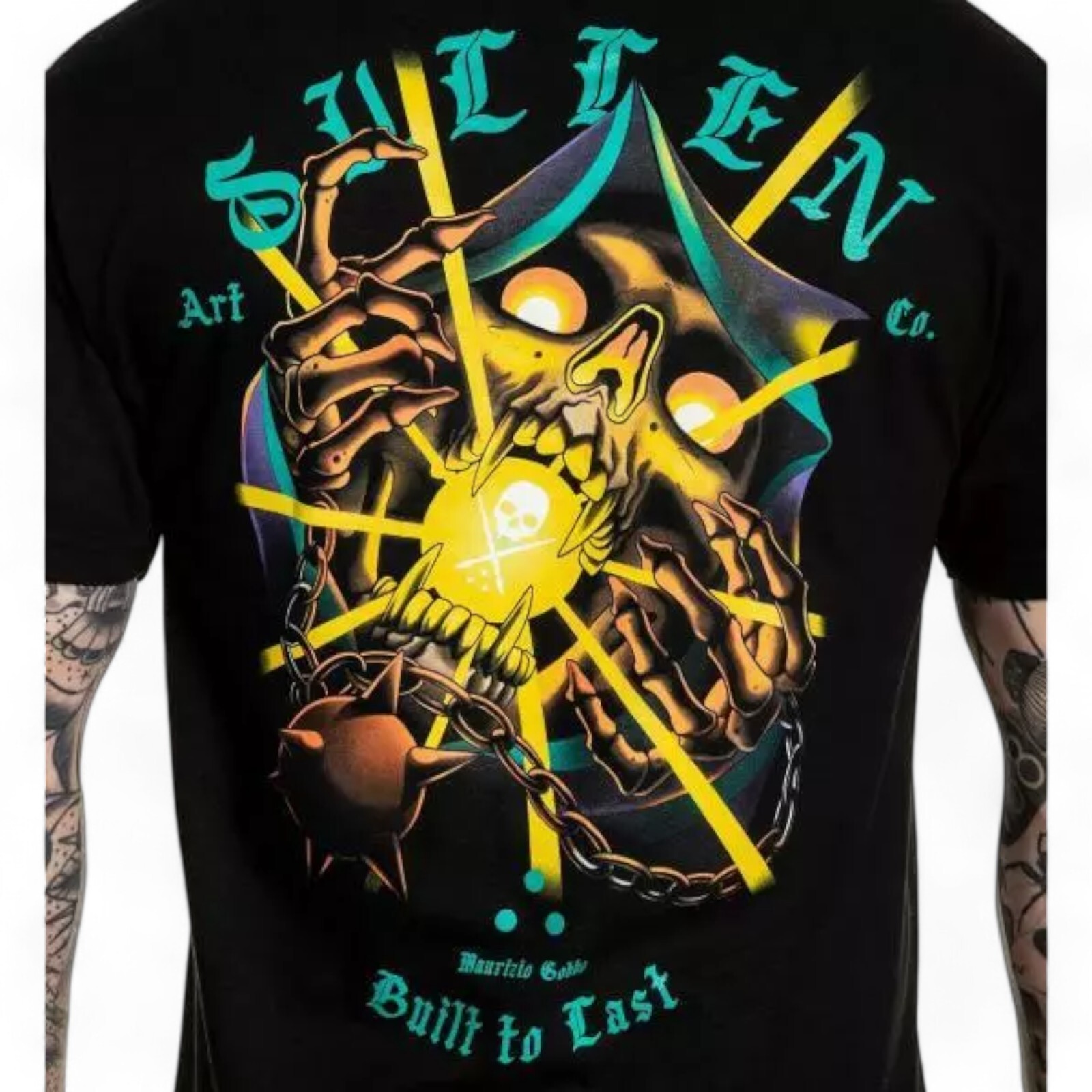 Men’s Sullen Art Co. Maurizio Gabbo Jet Black Tattoo Premium Tee T-Shirt M-XXXL