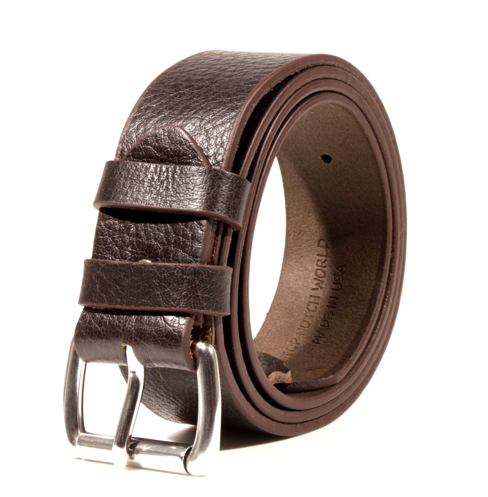 Men’s Genuine Buffalo Leather Belts Jeans Dress Work 1.5″ Made in USA By Amish