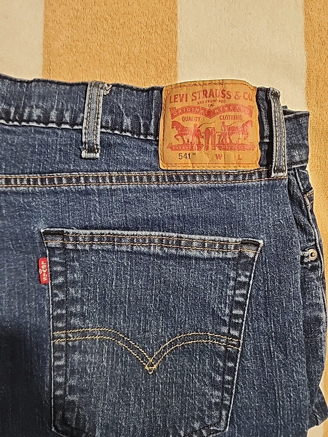 LEVI 541 Athletic Taper Jeans Stretch All Seasons Tech Big & Tall 54 x 32 Blue