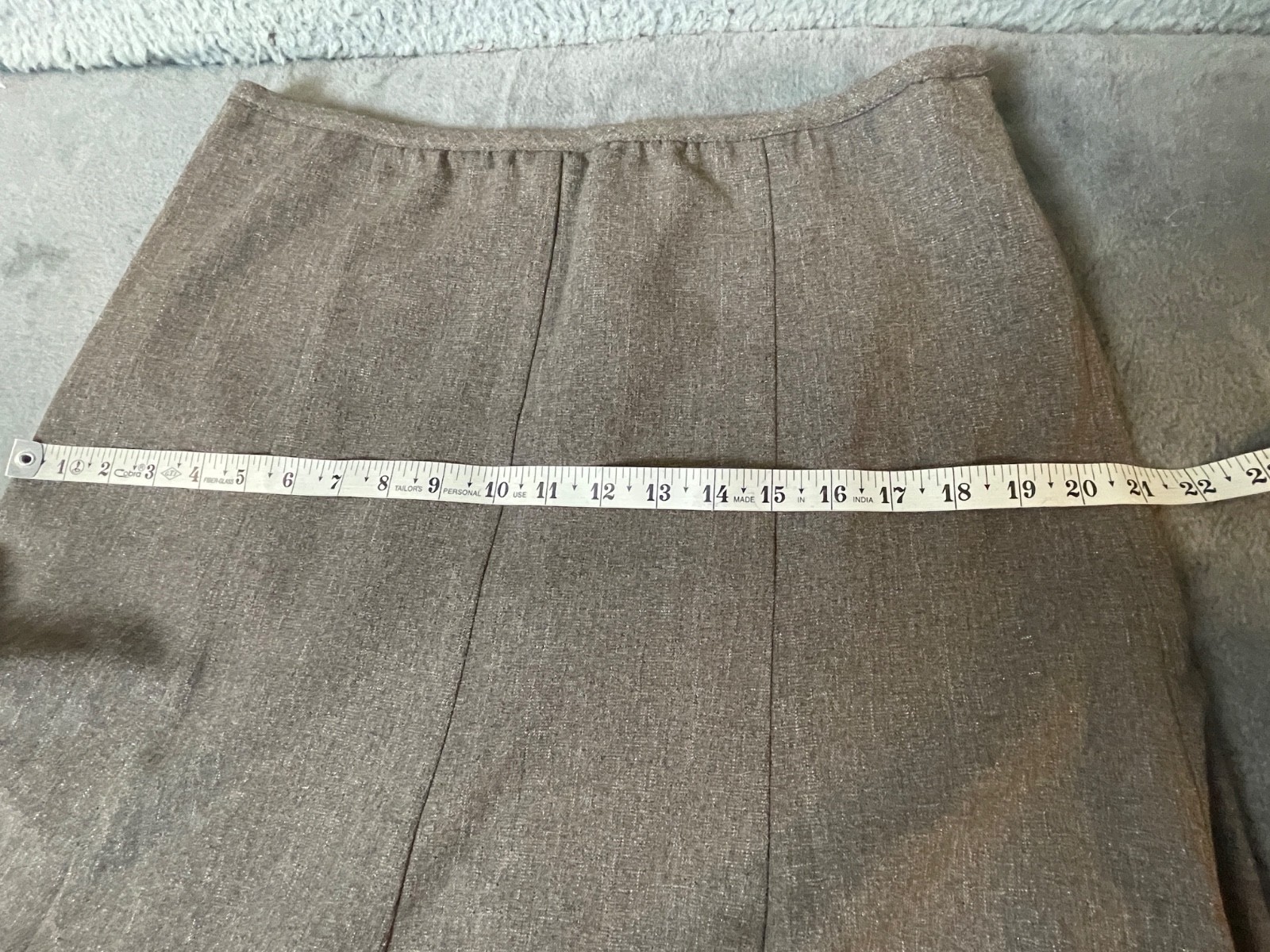 Sigrid Olsen Jacket Skirt Suit Womens 12 Brown Single Breasted Capsule Wardrobe