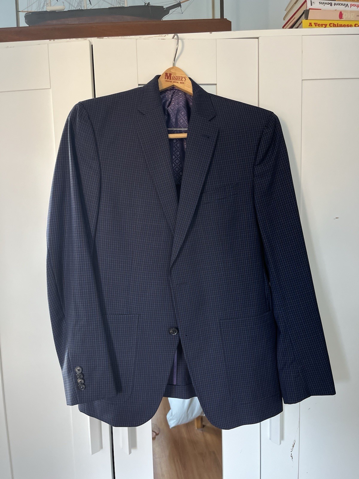 Ted Baker Endurance Navy Suit, 40R Jacket, 32×30 Pants