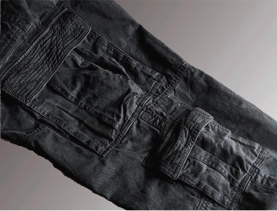 Abercrombie & Fitch Ultra baggy Black Cargo Pants 33×32
