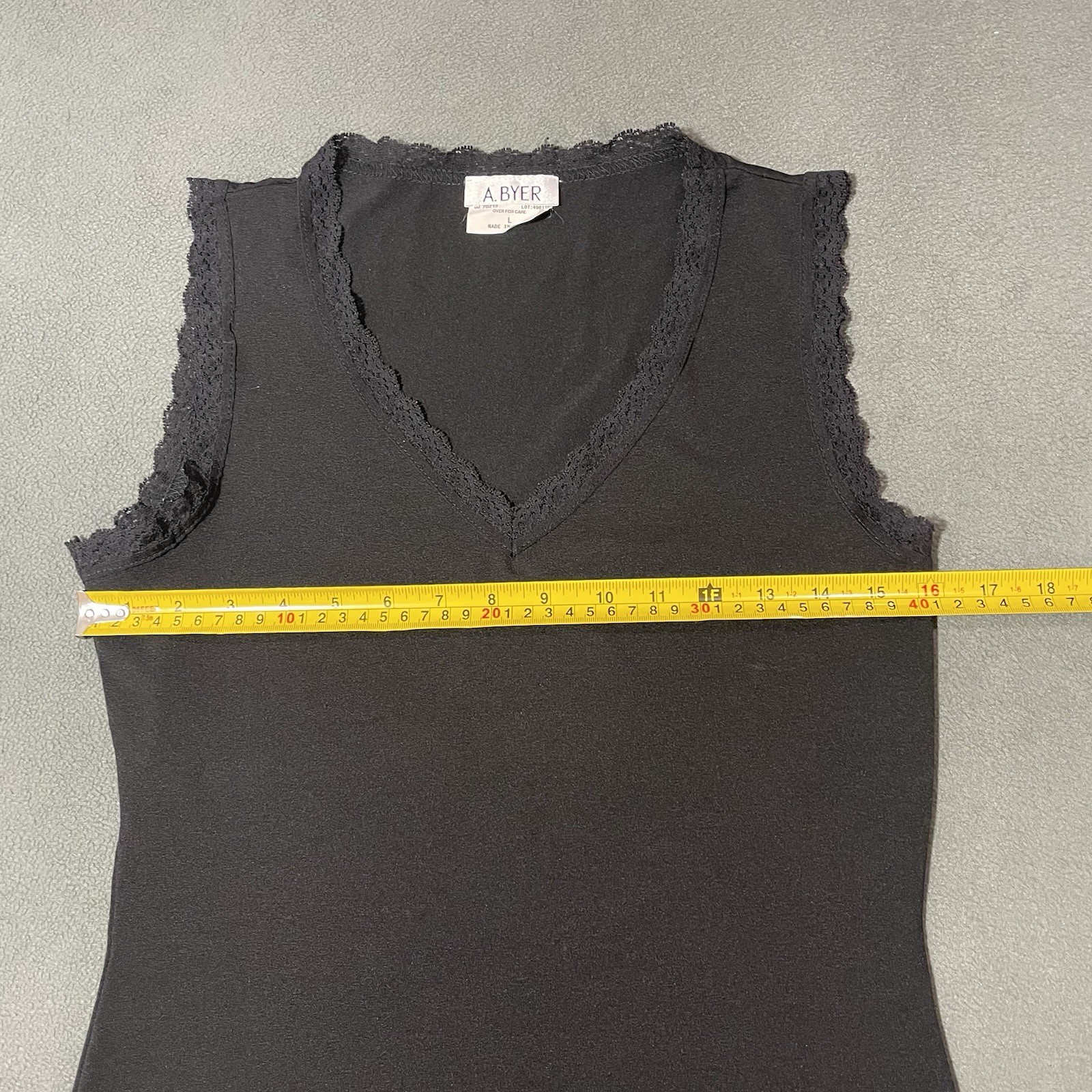 Y2K A. Buyer Women’s Size L Babydoll Black Stretch Top Whimsigoth Fairy Coquette