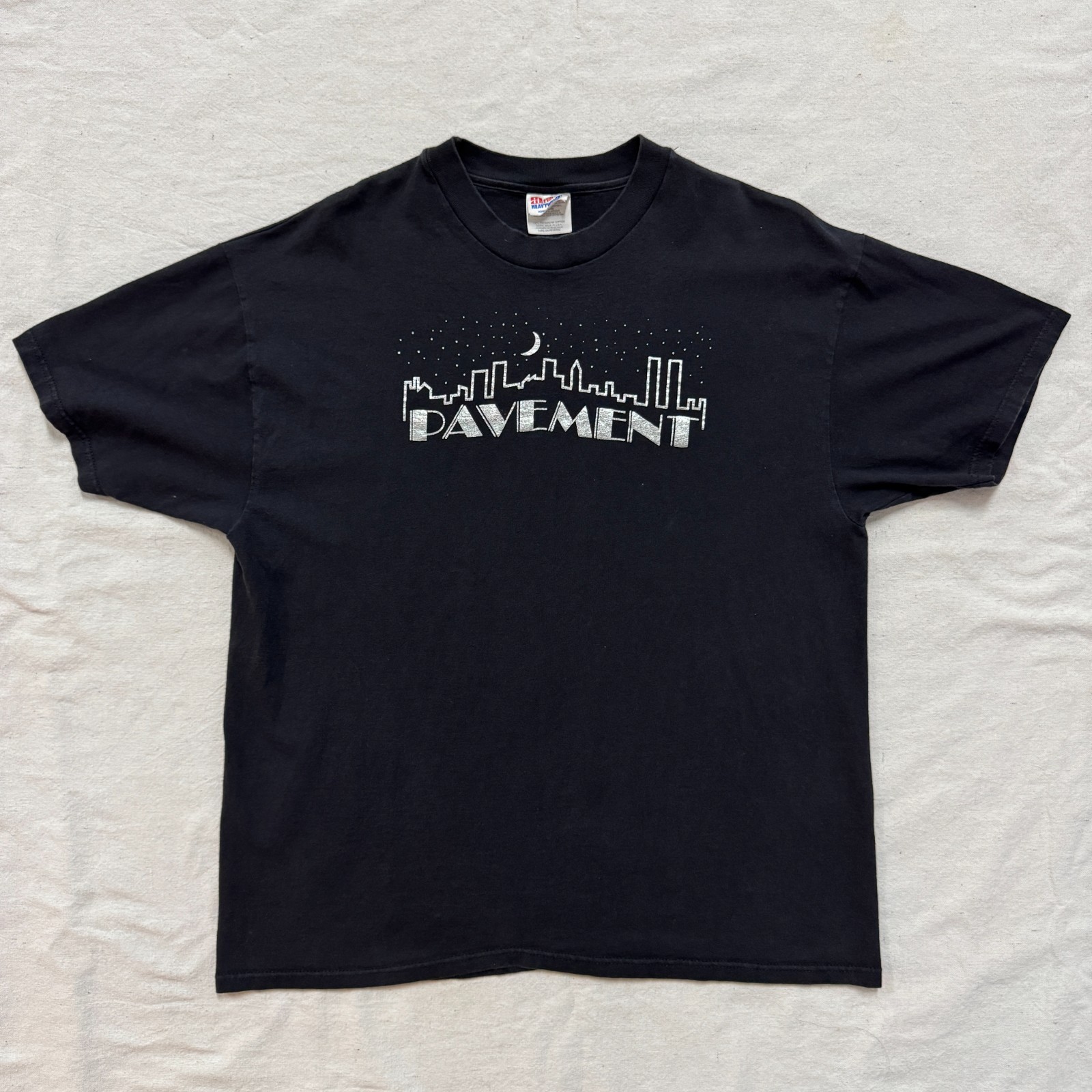 Vintage 90s Pavement Skyline Stephen Malkmus Sonic Youth T Shirt XL Black Band
