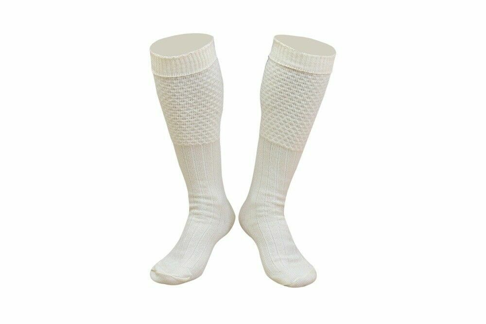 Men New Scottish Irish Highland Long Kilt Hose Socks Green White Black All sizes