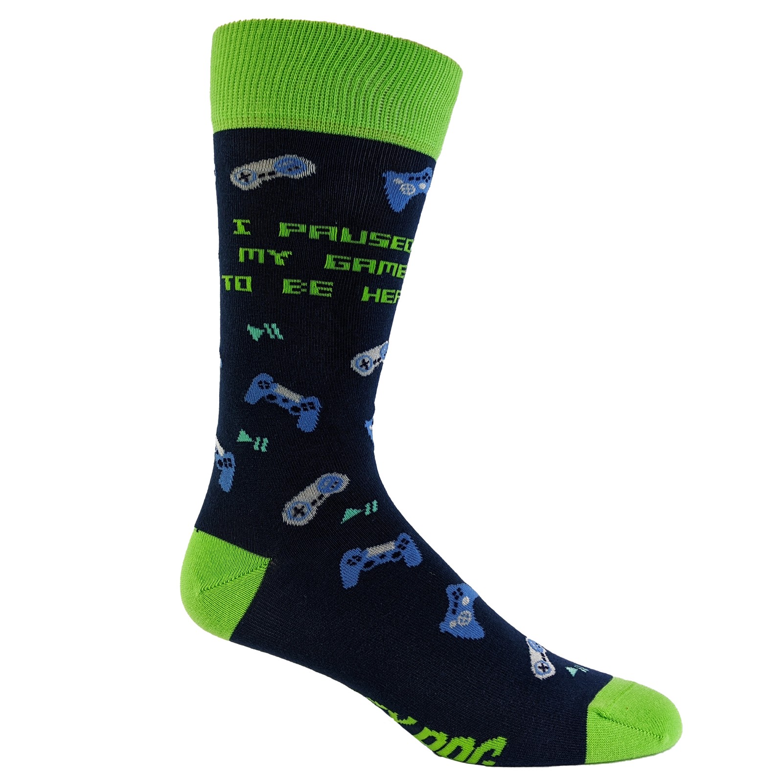 Men’s I Paused My Game for This Socks Funny Nerdy Video Game Novelty Footwear