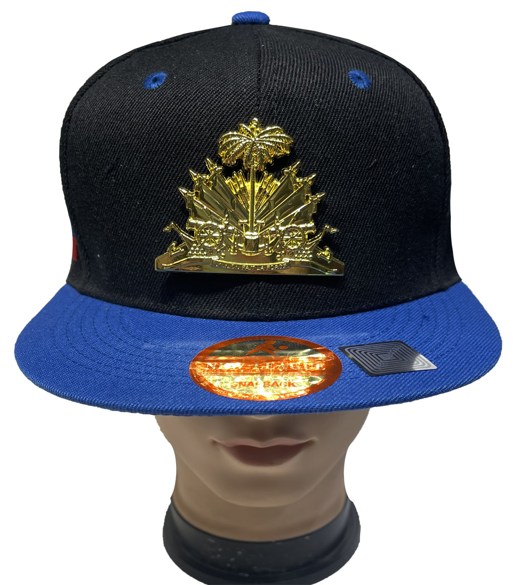 HAITI FLAG METAL GOLD LOGO Hip Hop Snapback Adjustable Baseball Cap Hat Lot 1-12