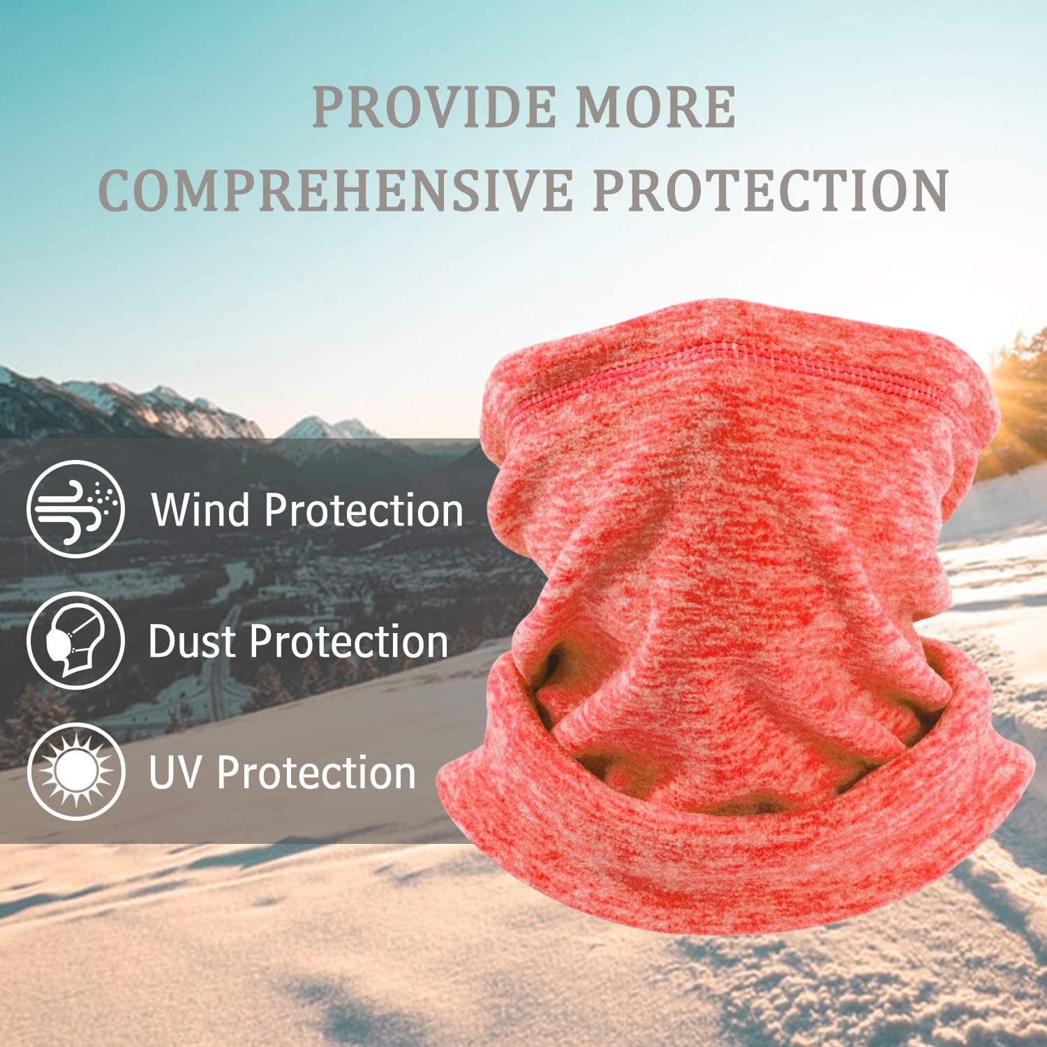 Winter Neck Warm Gaiter Ski Fleece Mask Windproof Face Cover Scarf for Snowboard