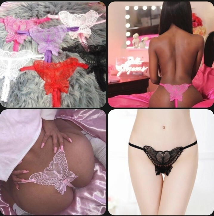 Crotchless Panties – SexyLingerie – Womens Underwear – Butterfly Shape G-String